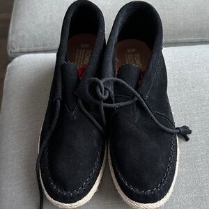 Toms Black Suede Wonen's  Chukka Espadrille Boots